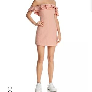 NWOT saylor off shoulder ruffle mini dress